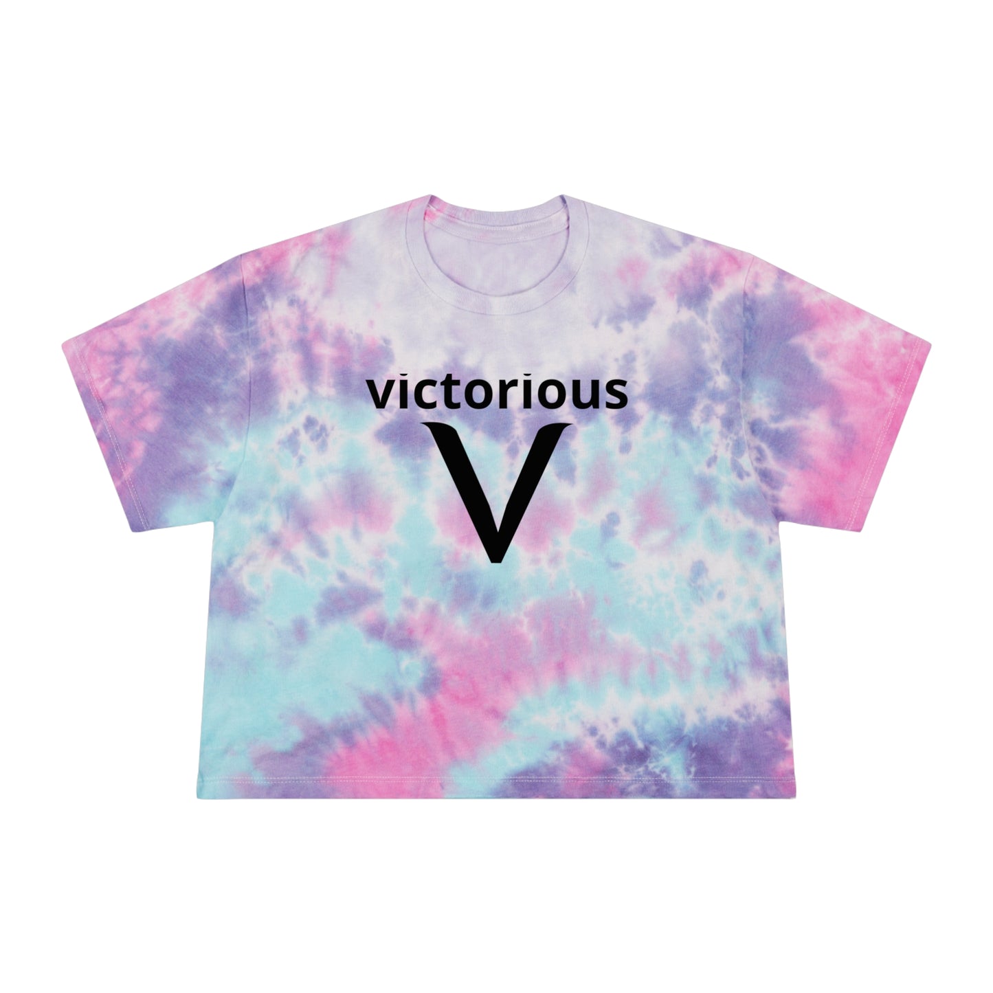 Victorious Aurora Borealis Women's Tie-Dye Crop Tee