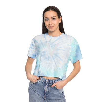 Victorious Galaxy Swirl Women's Tie-Dye Crop Tee