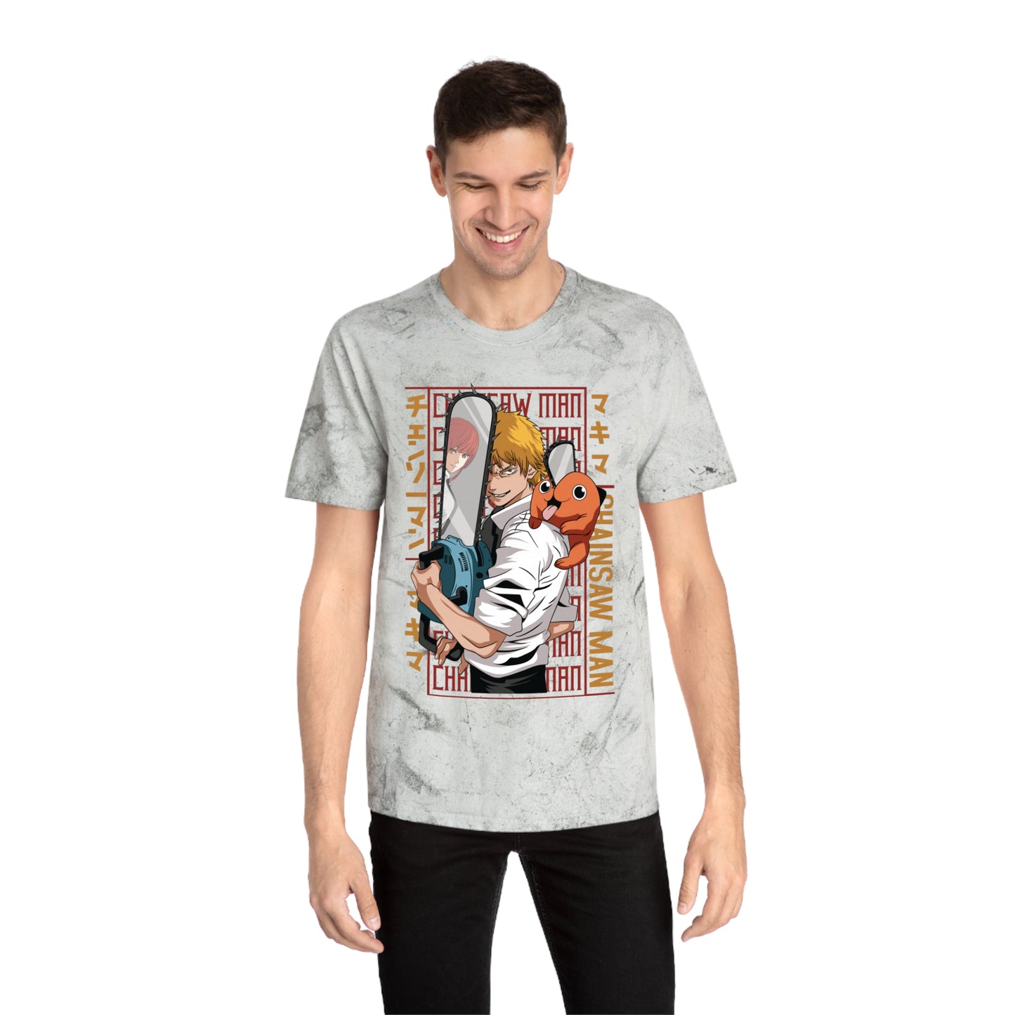Unisex Color Blast Tee - Anime Chainsaw Man (Love & Loyalty)