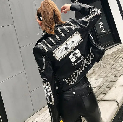 Victorious Shinobi Rebel Graffiti leather jackets