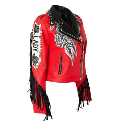 Victorious Starlight Banshee Graffiti Leather Jacket