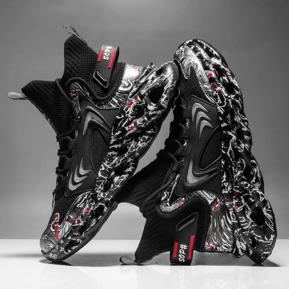 Workout Sneakers Male Size/ Mixed Color Graphics - Trendy Style