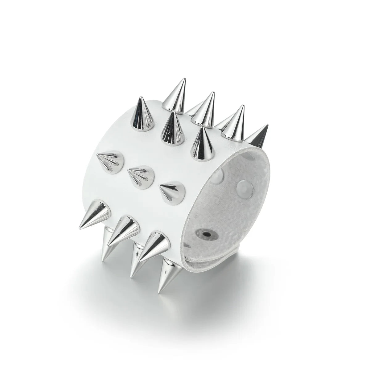 Punk Studded Leather Bracelets Spiked Cuffs Black Wristband Men Women Goth Jewelry Gothic  Emo  Accessories