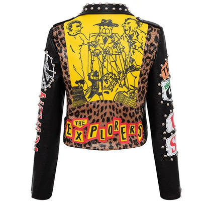 Victorious Phantom graffiti Leather Jacket