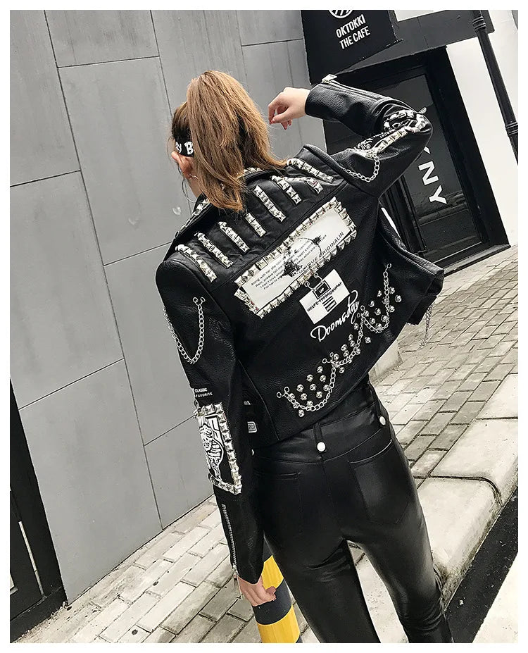 Victorious Shinobi Rebel Graffiti leather jackets