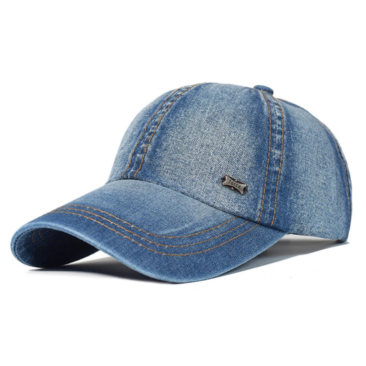 Vintage Washed Cotton Baseball Cap/ Men Women Denim Dad Hat Adjustable