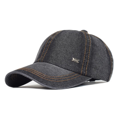 Vintage Washed Cotton Baseball Cap/ Men Women Denim Dad Hat Adjustable