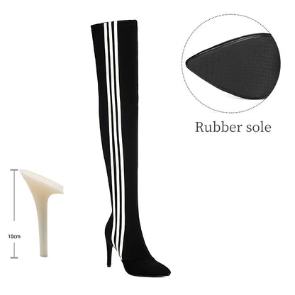 Stiletto Patent Leather Boots / Over-The-Knee Boots