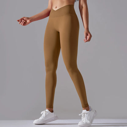 Crossover Waist Women Yoga Leggings / Victorious BioSync Leggings