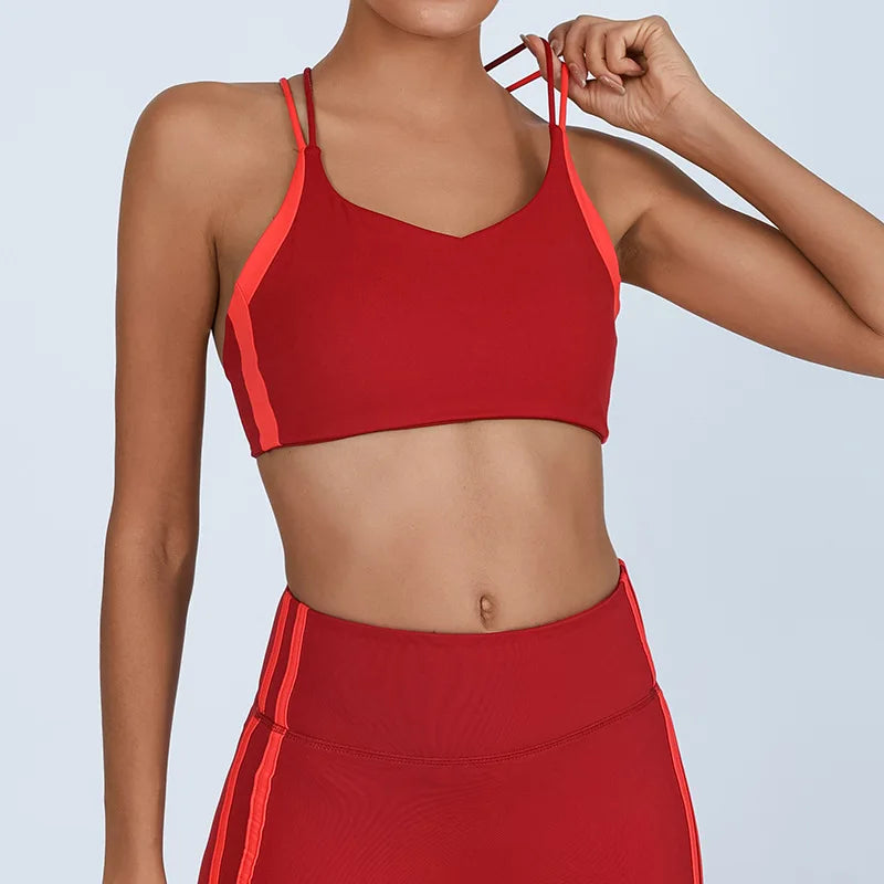 Women's Multicolor Back with Chest Pad Bra (Victorious FitLink Bra)