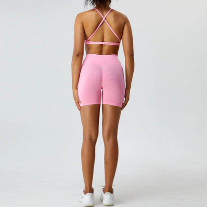 Seamless High Waist Sports Shorts (TriumphantFlow)