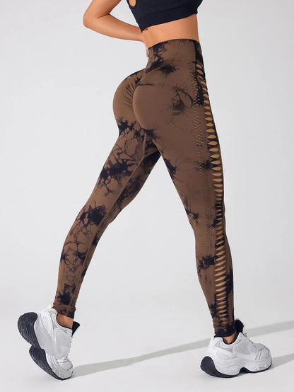 Victorious Nebula Swirl Tie Dye Seamless Women Leggings High Waist