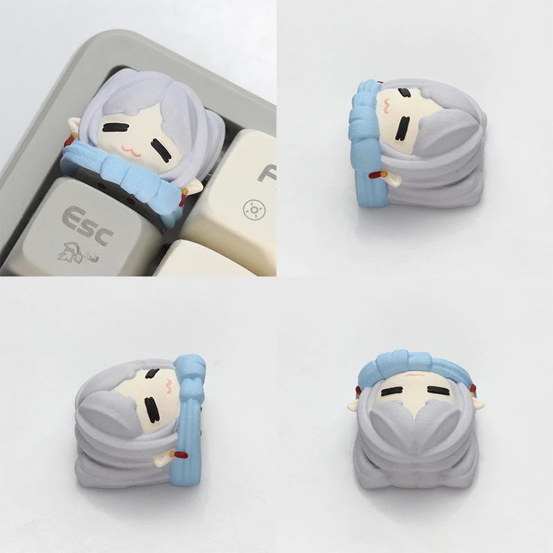 Victorious Frieren: Beyond Journey's End Keycap Resin Keyboard Caps Original Anime Keycaps for Mechanical Keyboard