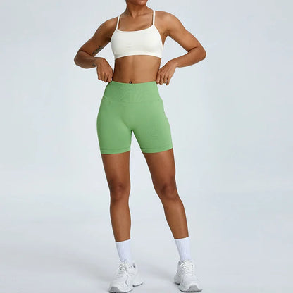 Seamless High Waist Sports Shorts (TriumphantFlow)