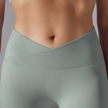 Crossover Waist Women Yoga Leggings / Victorious BioSync Leggings