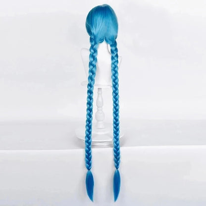 Victorious Jinx Cosplay Wig/ Long Braided/ & Short Blue