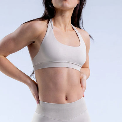 Impact Sports Bra / Women Seamless Neck Strap Yoga Bra /With Padding