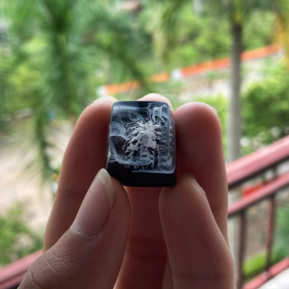 Victorious Volcanoes Mechanical Keyboard DIY Customized Resin Keycap Craftsman/ Fuji Mountain Transparent Keycap