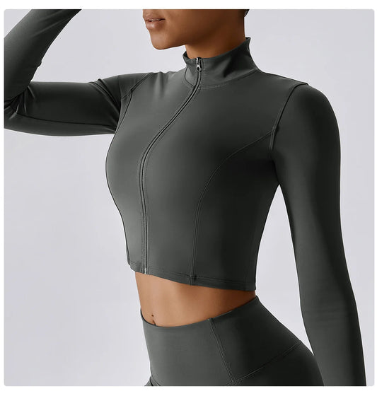 Victorious Aura Yoga Jacket - Women's Elasticity Running & Gym Zip-Up