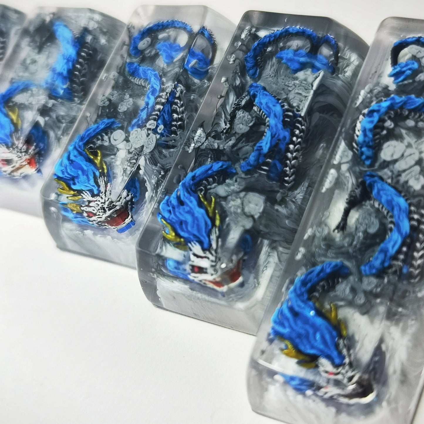 Victorious China Dragon Loong Artisan Resin Keycaps 1/1.25/1.5/1.75/2/2.25/2.75u SA Profile Enter Custom Key cap For Mechanical Keyboard