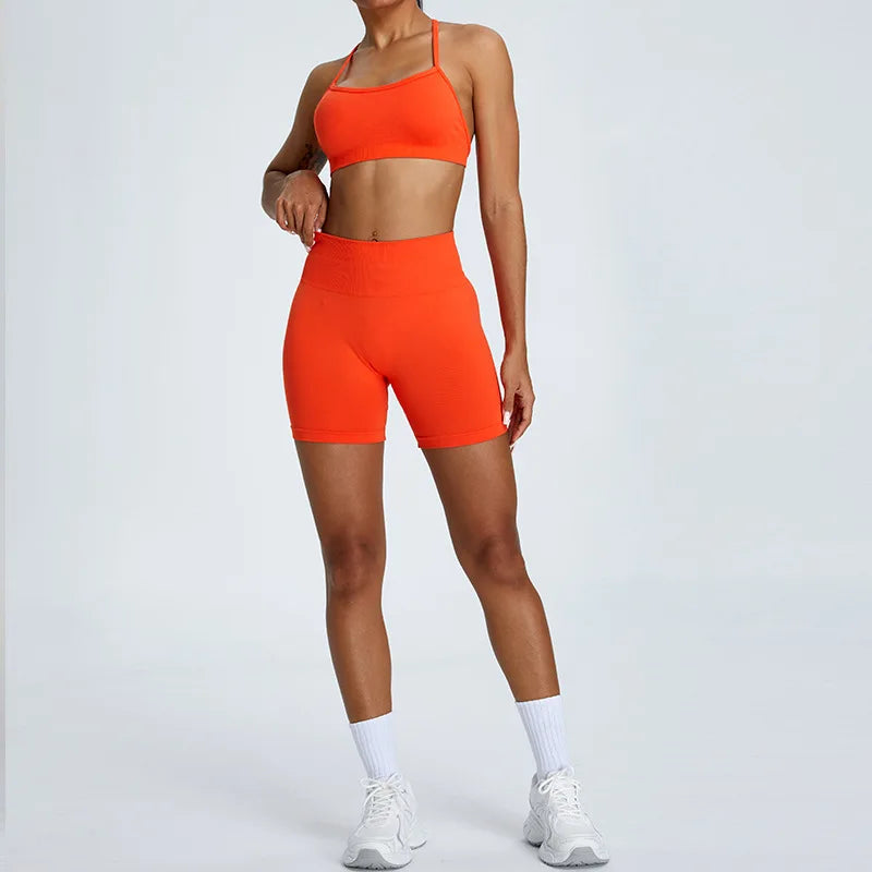 Seamless High Waist Sports Shorts (TriumphantFlow)