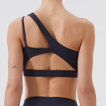 Women Sports Bra/ Push Up Fitness Bras/ One Shoulder Shockproof (Victorious Cosmo Surge)
