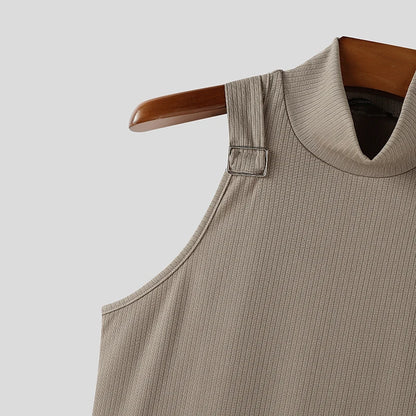 Turtleneck Combat Ribbed Tank Top / Unisex
