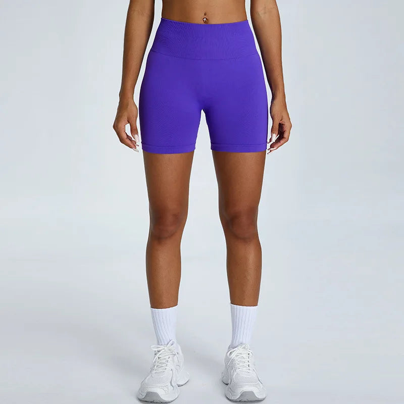 Seamless High Waist Sports Shorts (TriumphantFlow)