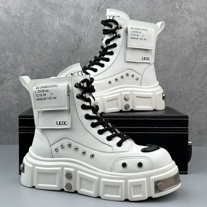 Victorious Fiery Fuji Thick-soled High-top Men's Boots