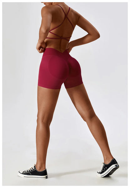 Women'S Gym Yoga Set/ Moisture Wicking Full Sets/ Short & Bra (Victorious AlpFlex)