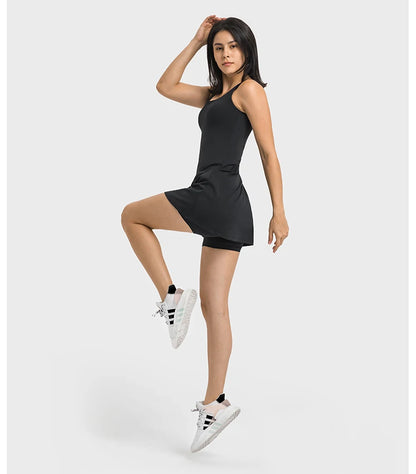 Victorious Coral Cascade Fitness Dress