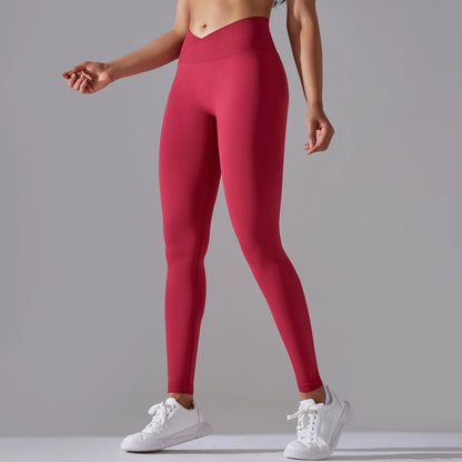 Crossover Waist Women Yoga Leggings / Victorious BioSync Leggings