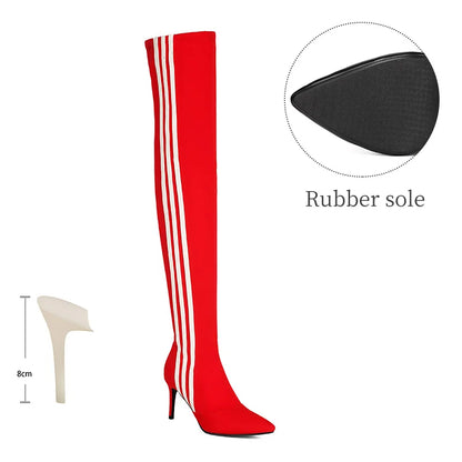 Stiletto Patent Leather Boots / Over-The-Knee Boots