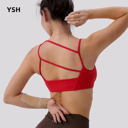 Women's Asymmetric Shoulder Straps Yoga Bra (Victorious SyncWear)
