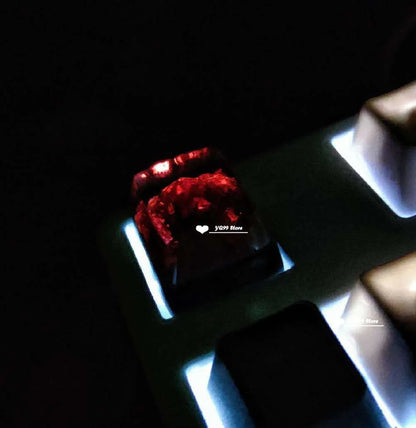 Victorious Volcano Keycaps Mechanical Keyboard /valley/mountain Fuji Snow Mountain Keycap Handmade Resin Backlight