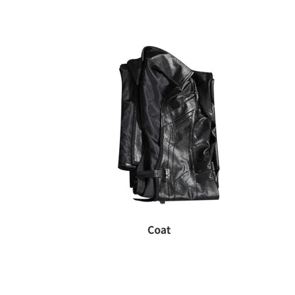 FF7 Sephiroth Cosplay Black/ Fantasy Leather Coat and Accessories