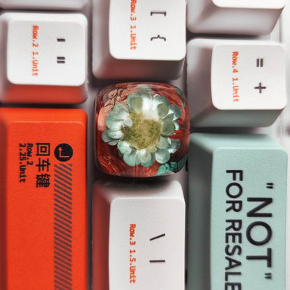 Victorious Floral Bloom Botanical Mechanical Keycaps/ Custom Resin Keycaps Artisan