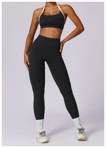 Women Fitness Running Bra Backless (Victorious Neon Circuit)