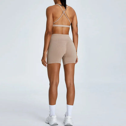 Seamless High Waist Sports Shorts (TriumphantFlow)