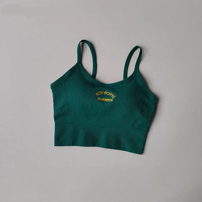 Color Blocking Sports Bra for Women / Fixed Cup Fitness Bra / Gym Bra