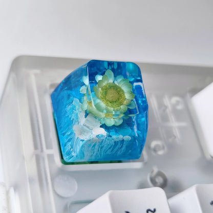 Victorious Floral Bloom Botanical Mechanical Keycaps/ Custom Resin Keycaps Artisan