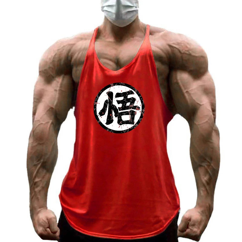Gym Fitness Bodybuilding Tank Top/ Mens Sleeveless Y-back Tank Tops