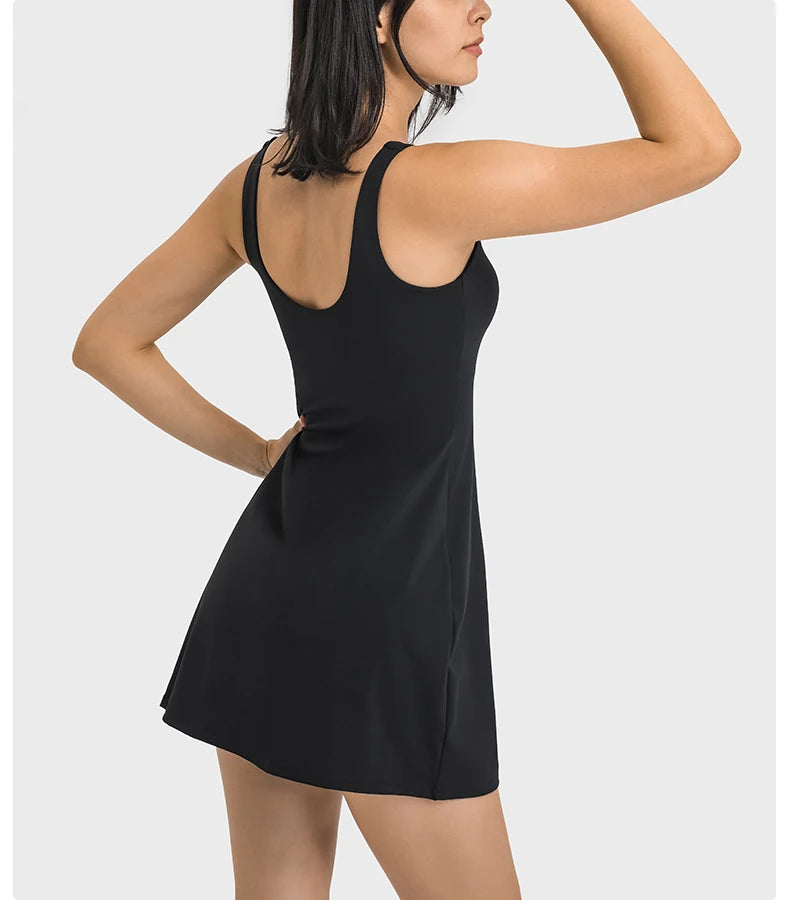 Victorious Coral Cascade Fitness Dress