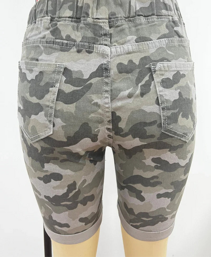Camouflage Print Denim Shorts (Victorious Stratos Shorts)