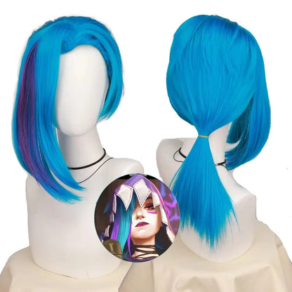 Victorious Jinx Cosplay Wig/ Long Braided/ & Short Blue