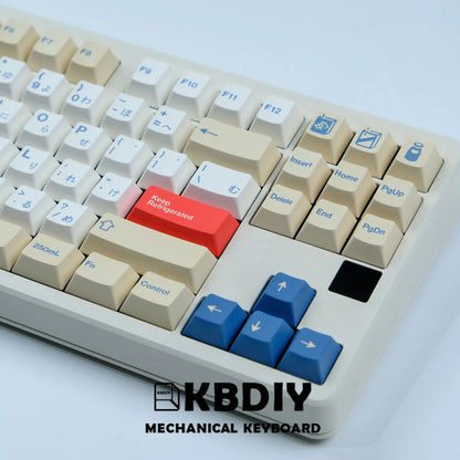 Victorious GMK Soymilk Keycap 135 Keys PBT Japanese Korean Keycap ISO Enter Cherry Profile for GMK67 K500 Gaming Mechanical Keyboard