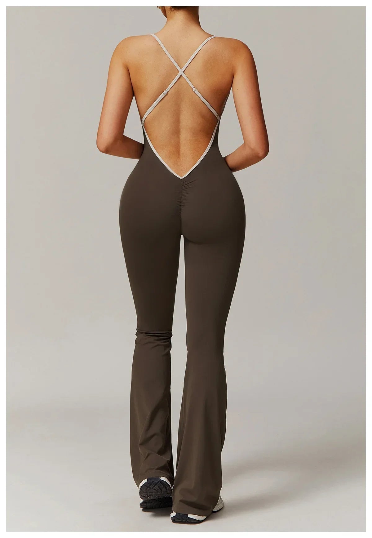 V Jumpsuit Gym Set Women Training Yoga Suit (Victorious Io Ignite Leggings)