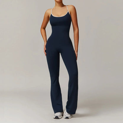 V Jumpsuit Gym Set Women Training Yoga Suit (Victorious Io Ignite Leggings)