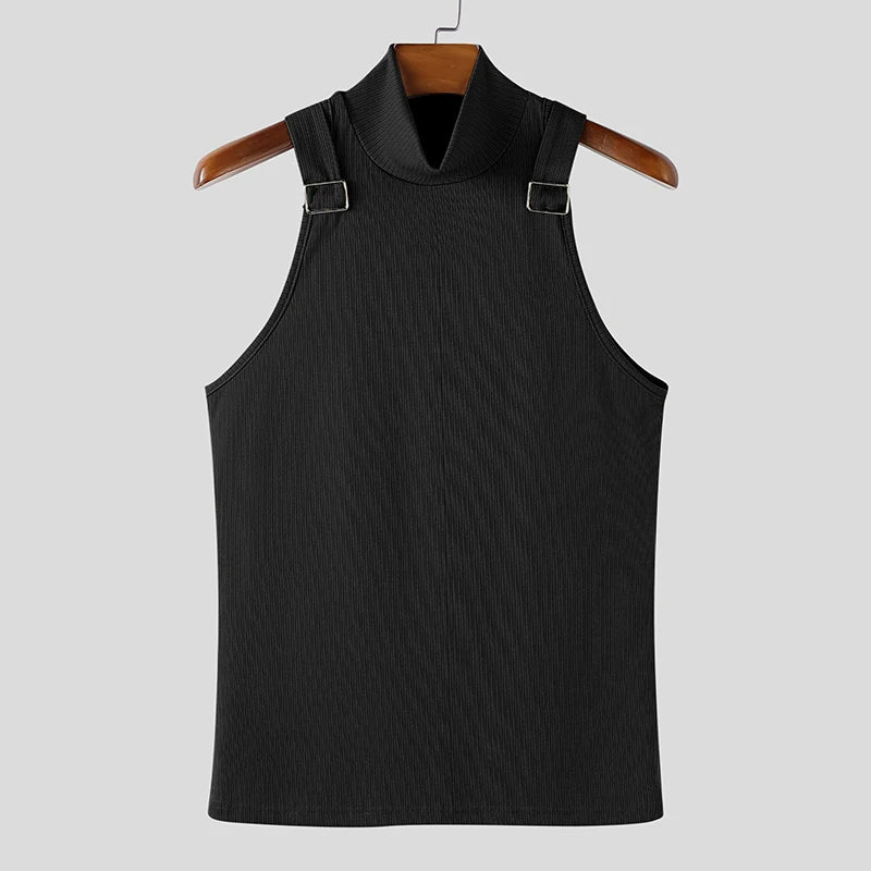 Turtleneck Combat Ribbed Tank Top / Unisex