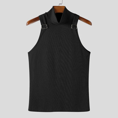 Turtleneck Combat Ribbed Tank Top / Unisex